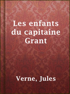 cover image of Les enfants du capitaine Grant